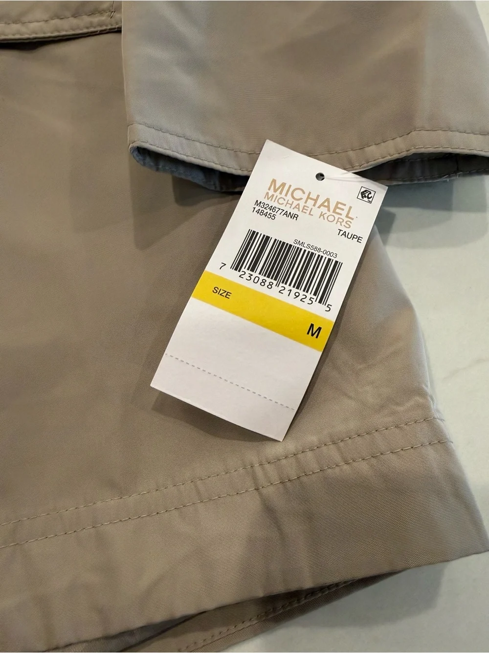 Michael Kors Women’s Hooded Anorak Raincoat, Size M, NWT